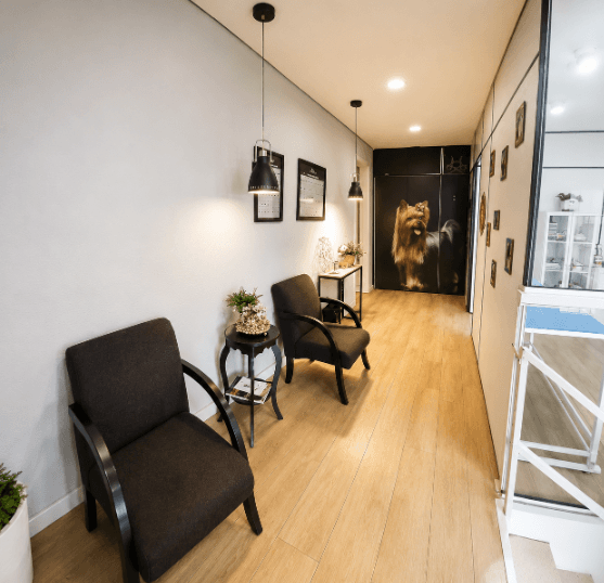 Sala de espera da clínica